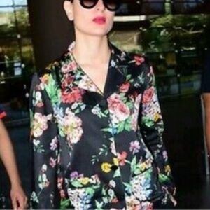 Zara Floral Satin Shirt